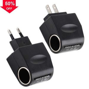 Nieuwe Ac Adapter Met Auto Socket Auto Charger Eu Plug 220V Ac Naar 12V Dc Gebruik Voor auto Elektronische Apparaten Power Conversie