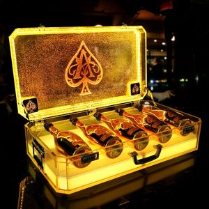 Nieuwe Ace of Spade LED Lichtgevende Champagne Glorifier Display Case GlowBar Oplaadbare Fles Presenter Voor NightClub Party Lounge