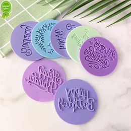 Neue Acryl Cookie Embosser Form Alles Gute Zum Geburtstag Muster Kuchen Schablone Fondant Icing Keks Form Backen Liefert Kuchen Dekorieren Werkzeug