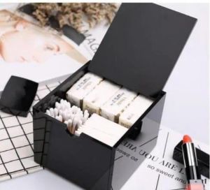 Nuevo maquillaje acrílico Caja de almacenamiento de algodón cosmético Algodón Multifunción Caja de algodón Regalo de boda