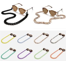 Nouvelles lunettes de soleil en acrylique Chaîne Femmes de lecture de lunettes suspendues Chaîne de cou Lourgand Eyeglass Cords Eyewear Accessory9820852