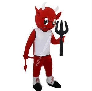 Nieuwe volwassen boze duivel mascotte kostuum top cartoon anime thema personage carnaval unisex volwassenen maat kerstfeest kerstfeest buiten outfitpak