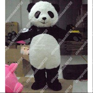 Nuevo personaje adulto disfraz de mascota Panda Halloween vestido de Navidad accesorios de cuerpo completo traje de mascota