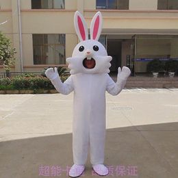Nouveau adulte mousse blanc pâques lapin Bug lapin fantaisie dessin animé mascotte Costume en peluche noël déguisement Halloween mascotte Costume