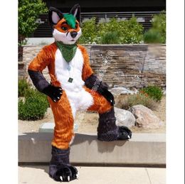 Nuevo adulto Fursuit Fox Mascot Costume Top Cartoon Anime tema personaje Carnaval Unisex Adultos Tamaño Navidad Fiesta de cumpleaños Traje al aire libre Traje