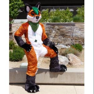 Nouveau adulte Fursuit Fox Mascot Costume Top Cartoon Anime THEME CARNIVAL UNISEX ADULTES Taille de Noël Fête d'anniversaire