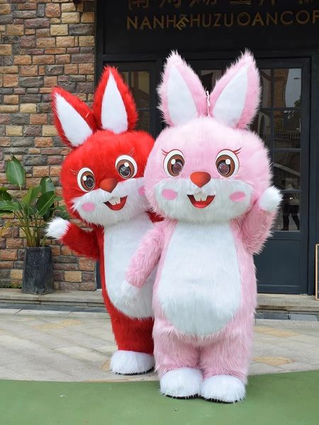 Nouveau adulte Halloween noël mode lapin lièvre Mascotte fantaisie dessin animé Mascotte Costume en peluche déguisement Mascotte Costume