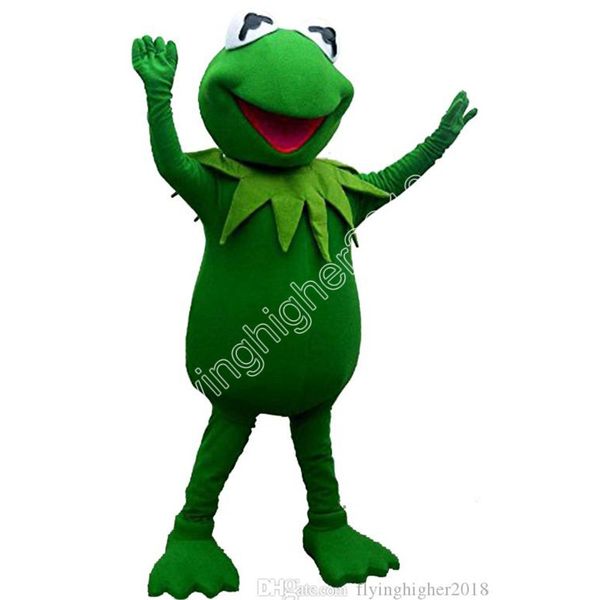 Costume de mascotte de grenouille Kermit pour adulte, personnalisé, personnage de dessin animé, taille adulte, Costumes de noël et d'anniversaire, nouvelle collection