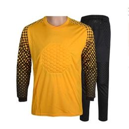 NIEUWE VOLWASSEN KIDS KOPERSE KEEKSCHUWING MANNELIJKE KINDER KINDER VOETIGER SET VOETIGDE SET VOETBAL TRAININGS Training Uniformen Doel Keeper Clothing6682536