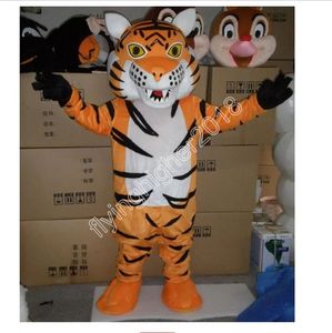 Nuevo disfraz de mascota tigre grande encantador para adultos, personaje personalizado de dibujos animados de Anime, disfraces de cumpleaños de Navidad de tamaño adulto
