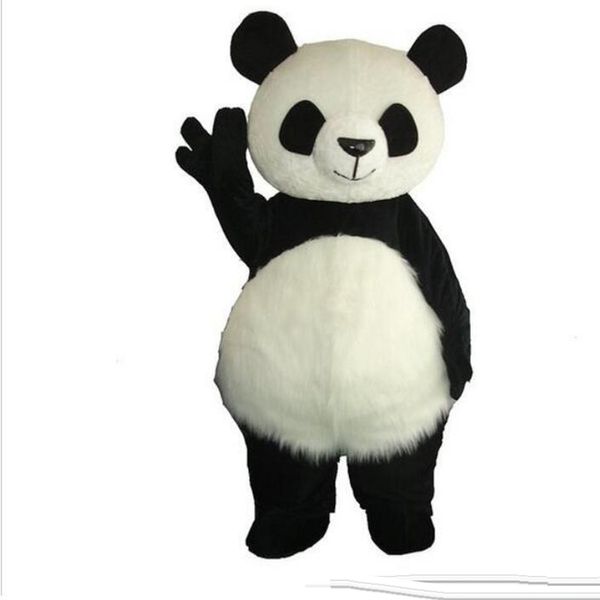 Nouveau Costume de mascotte panda adorable adulte personnaliser dessin animé thème personnage taille adulte Costumes d'anniversaire de noël