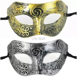 Nuevos Hombres Adultos Retro Romano Gladiador Mascarada Máscaras Máscara Vintage Máscara de Carnaval Para Hombre Fiesta de Disfraces de Halloween Máscara DD