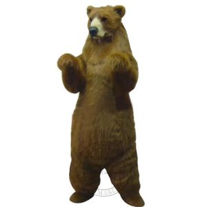 Nouveau adulte réaliste grizzly ours carnaval performance vêtements Furry costumes fête ad vêtements mascotte