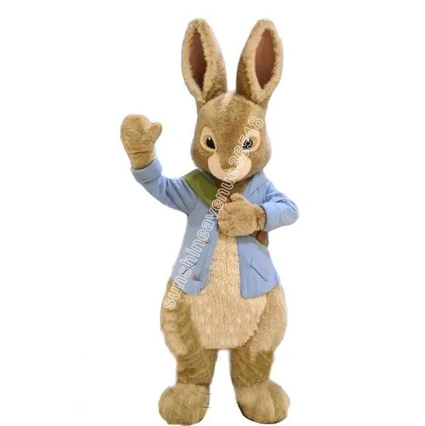 Nouveau Costume de mascotte de lapin de pâques léger et réaliste pour adulte, costume fantaisie personnalisé, robe fantaisie à thème