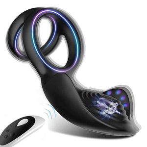 Nouveau adulte Silicone Vibration sperme anneau de verrouillage mâle et femelle résonance pénis amusant jouet Masturbation dispositif