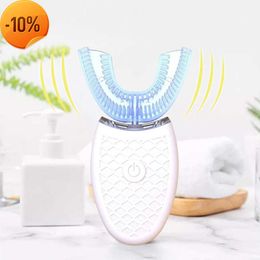 Nouvelle brosse à dents électrique sonique adulte en forme de U 360 degrés brosse à dents ultrasonique automatique charge USB blanchiment des dents étanche