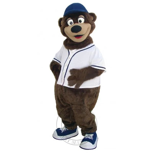 Nuevo disfraz de mascota de oso deportivo para adultos, mascota de escuela secundaria, conjunto de accesorios de cuerpo completo