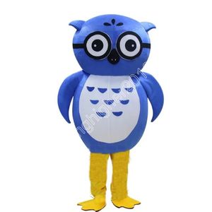 Nieuwe Volwassen Super Leuke Hot Sales Blauwe Uil Mascottekostuum Cartoon thema fancy dress Carnaval prestaties kleding Party Outdoor Outfit