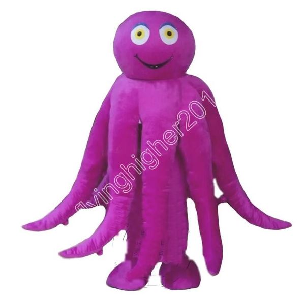 Nouveau Adulte Super Mignon Ventes Chaudes Octopus Costume De Mascotte Thème De Bande Dessinée Déguisement Carnaval Performance Vêtements Fête En Plein Air Outfit