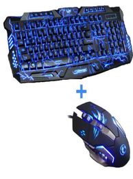 NOUVEAU TRICOLOR Backlight Gaming Keyboard Game Game Keyboard Mouse Combo 6 Boutons 3200 DPI Mechanical Pro Gaming Mouse4994678
