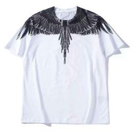 nouvelle version avancée T-shirt pour hommes vêtements à la mode Wings Print couple vêtements de mode été coton col rond hommes femmes taille européenne hip-hop manches courtes hauts tee