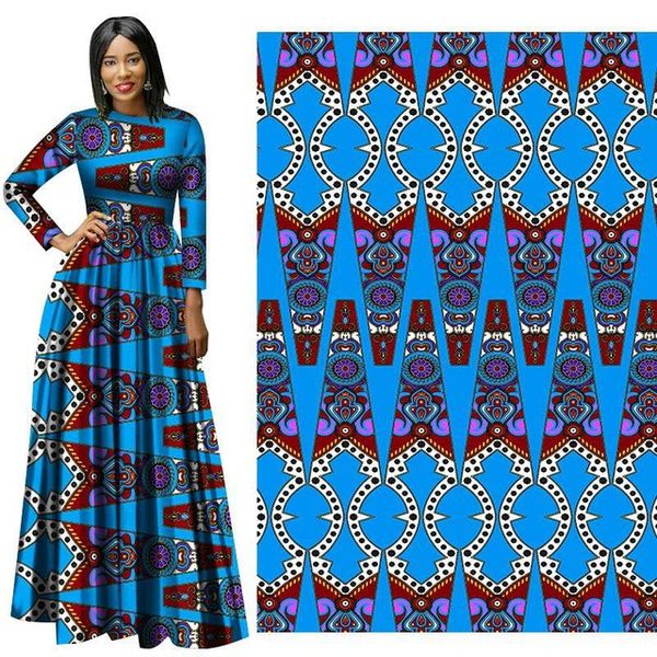 Nueva tela africana de algodón para vestido, traje, bufanda, tela estampada batik, tela estampada de algodón liso de 116cm de ancho, venta al por mayor