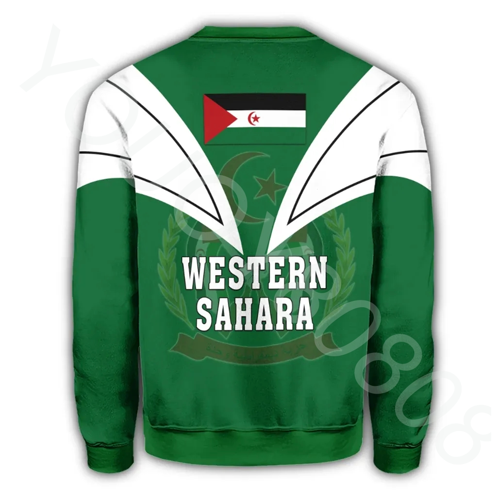 New African hoodie men's simple Harajuku men's street sports Western Sahara pullover round neck sweater