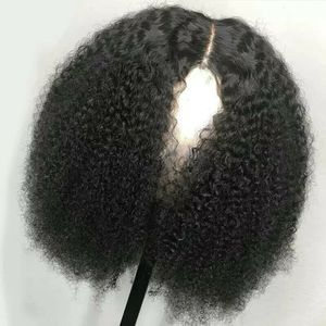 DIVA1 afrobrésilien Bob dentelle avant perruques de cheveux humains 360 pour les femmes noires 150% densité crépus bouclés vierge naturelle