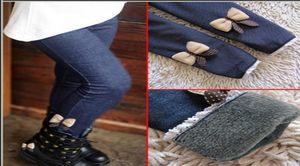 AiLe Rabbit – jean à nœud pour filles, pantalon en coton et cachemire pour enfants, legging chaud à taille élastique, ensemble et vente au détail, nouvelle collection 7108171