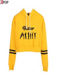 Nieuwe Albumn Boter Hoodies Zweet Crop Top shirt Sexy Bangtan Jongens Jung Kook RM Jin Suga Jhope Jimin V Kpop Sweatshirt G11024021807