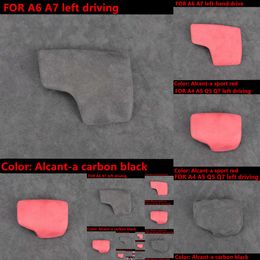 Nieuwe Alcanta Short Plush Shift Knob Stick Cover Cover Accessories voor Audi A4 A5 A6 A7 Q5 Q7 B9 8W 8W6 C8 4K 4K8 8R 4M 2018-2021