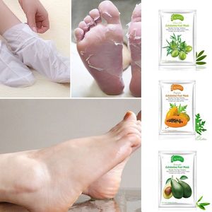 Nouveau ALIVER avocat papaye huile d'olive exfoliant pied masque élimine la peau morte lisse pour les pieds soins de la peau chaud