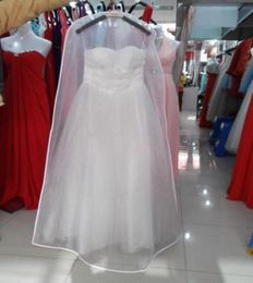Nieuwe geheel witte geen logo goedkoopste trouwjurk jurk tas kledinghoes reisopslag stofkappen bruidsaccessoires voor bruid 7009371