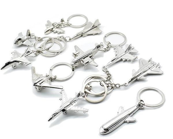Porte-clés mini avion en alliage métallique, modèle d'avion 3D, porte-clés d'avion, mélange de Styles