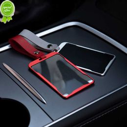 Nieuwe Aluminium Auto Kaart Sleutelhouder Protector Case Auto-interieur Sleutel Case Antislip Volledige Cover Accessoires voor Tesla Model 3 Y