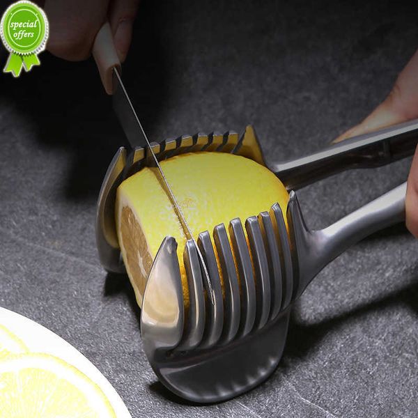 Nueva aleación de aluminio cocina mano naranja limón rebanador tomate corte Clip fruta rebanador cebolla rebanador cocina artículo