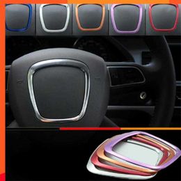 Nouveau autocollant décoratif de volant en alliage d'aluminium autocollants décoratifs durables décoration de voiture décoration intérieure de voiture colorée