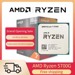 Nieuwe AMD Ryzen 7 5700G R7 5700G CPU-processor 3,8 GHz 8-core 16-draads 65 W socket AM4 zonder ventilator