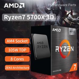 Nouveau processeur AMD Ryzen 7 5700X3D avec boîtier R7 5700X3D 3.0 GHz, 8 cœurs, 16 fils, processeur AM4 pour carte mère B550M Aorus Elite Mortar
