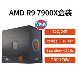 Nouveau Processeur de jeu AMD RYZEN 9 7900X 12 cœurs 24 threads CPU 5NM 170W Socket AM5