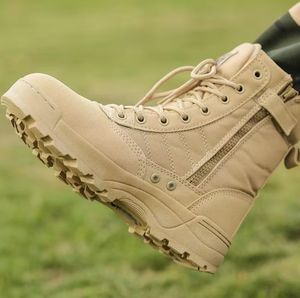 Nuevas botas tácticas deportivas para hombres del ejército americano, Botas de senderismo al aire libre para el desierto, zapatos de combate masculinos marinos para entusiastas militares