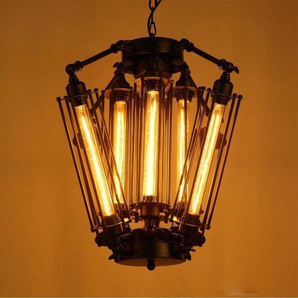 Nouveau américain rétro lampes suspendues Lampe industrielle Loft Vintage Restaurant Bar Alcatraz île Edison Lampe suspendue éclairage 301g