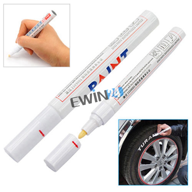Car Permanent Marker Tire Pen Motorcycle Bike Wheel Universal Graffiti Pen Fast Drying Ink Waterproof White Permanent Markings Box of 1000