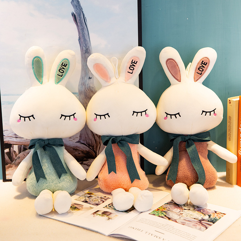 New and Same Style Princess Rabbit LOVE Rabbit Plush Toy Couple Rabbit Doll Throw Pillow Soft and Cute Girl Doll Gift