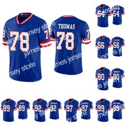 Nuevo Andrew Thomas Royal Classic Football Jersey Blake Martinez Lawrence Taylor Carl Banks Evan Neal Osi Umenyiora Jeremy Shockey Darius Slayton