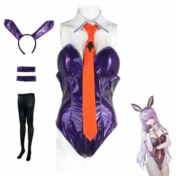 Nuevo Anime Danganrpa Kirigiri Kyouko Cosplay disfraz de conejita para mujer chica Halen fiesta discoteca camarero disfraz uniforme X786 #