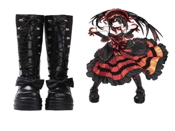 Nouveau anime date un tokisaki kurumi cosplay chaussures costumes accessoires lolita chaussures chaussures femmes filles halloween high talon boo1996157