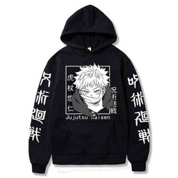 Nieuwe Anime Sweatshirts Jujutsu Kaisen Heren Hoodie Harajuku Unisex Fashion Casual Hoody Mannelijke Streetwear Yuji Itadori Gedrukt