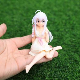 Nouveau anime errant sorcière: The Journey Elaina Figure PVC Pyjama Assis Posture Modèle Toys Pendant