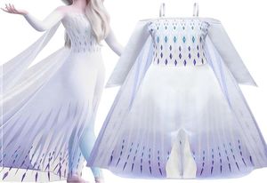 NUEVA ANNA ELSA 2 Princess Dress Girls Cosplay Snow Queen 2 Disfraz de ropa Brothday Party Clothing T2007096778108